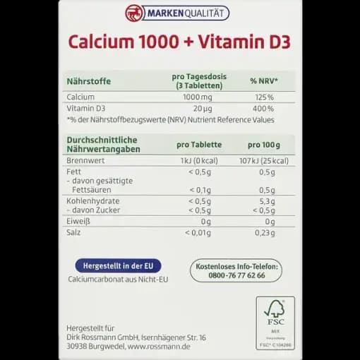 کلسیم و ویتامین دی آلتافارما Altapharma Calcium 1000 + Vitamin D3 — تصویر ۴
