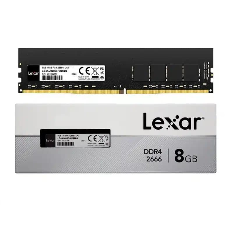 رم کامپیوتر DDR4 ظرفیت 8 گیگابایت فرکانس 2666 برند LEXAR مدل LD4U08G26C19ST