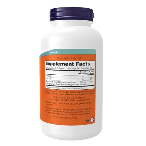 منیزیم سیترات ناو 180 عدد Now Magnesium Citrate — تصویر ۲