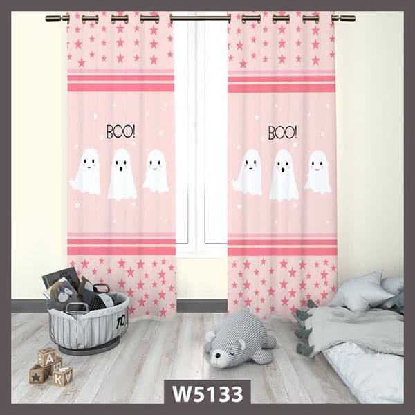 پرده چاپی کارتونی BOO کد W5133