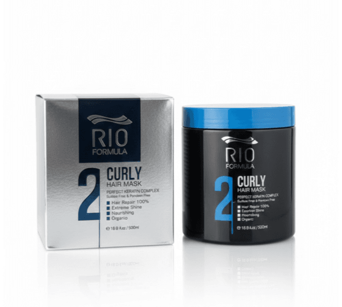 ماسک مو فر ریوفورمولا شماره 2 تقویت‌کننده، آبرسان و احیاکننده تخصصی موهای فر و مجعد (RIO Formula Curly Hair Mask)