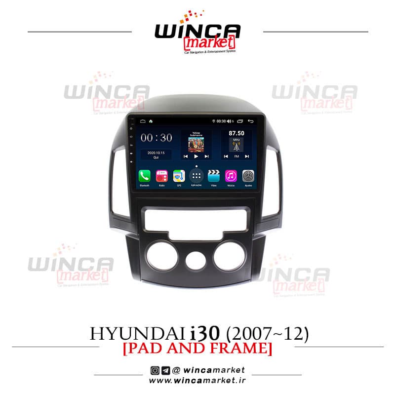 مانیتور اندروید هیوندای آی i30 برند وینکا WINCA سری S500+ پلاس مدل H855