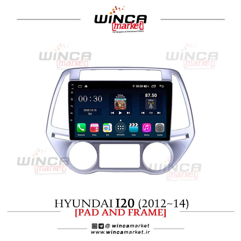 مانیتور اندروید هیوندای آی i20 برند وینکا WINCA سری S500+ پلاس مدل H855
