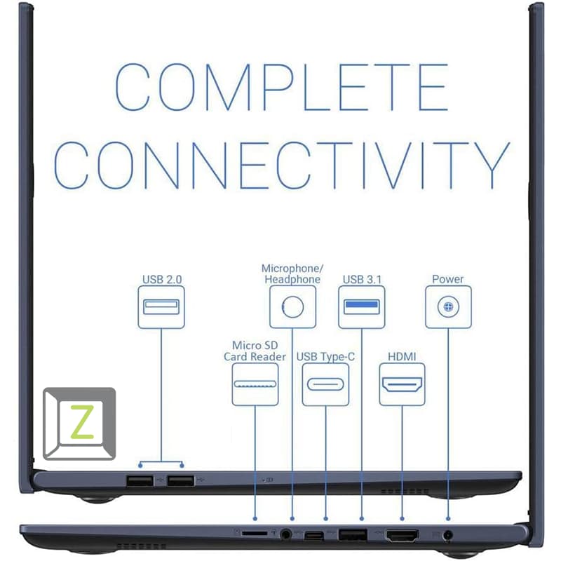 لپ تاپ 15.6 اینچی ایسوس مدل Vivobook F513 پردازنده Core i3 رم 8 گیگابایت هارد 256GB SSD — تصویر ۴