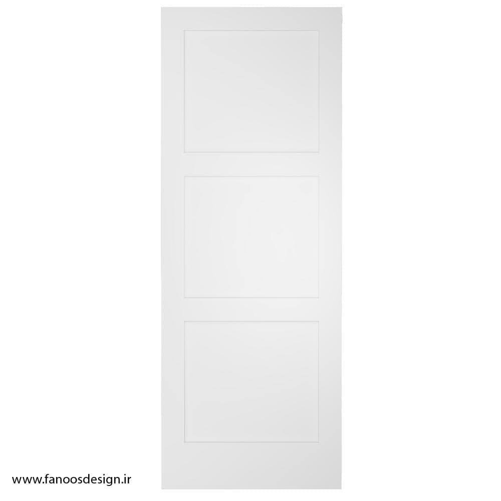 درب چوبی اتاقی cnc ساده سفید کد 40132