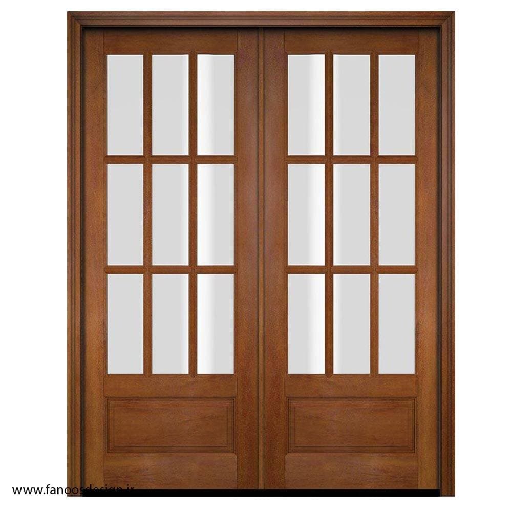 درب دولنگه چوبی طراحی سنتی برای اتاق نشیمن کد 4080