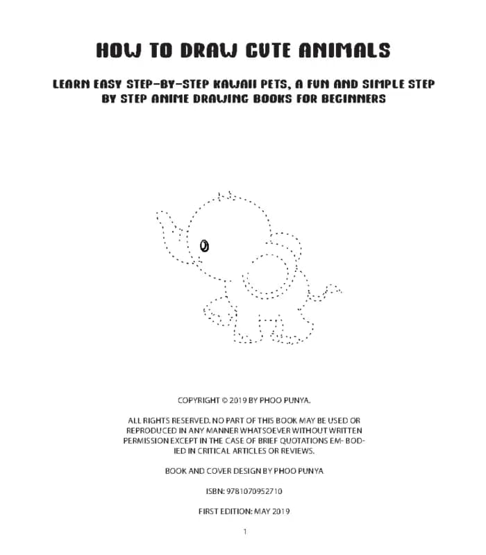 کتاب How to Draw Cute Animals: Learn Easy Step-by-Step Kawaii Pets (چگونه حیوانات بامزه بکشیم) اثر فو پونیا | نسخه انگلیسی PDF
