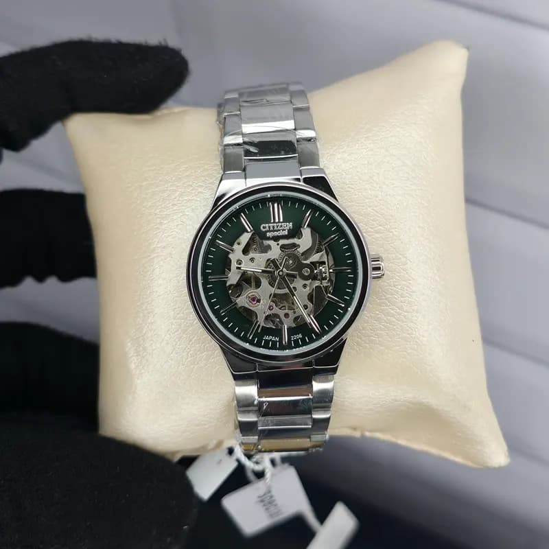 ساعت مچی اتومات عقربه ای زنانه سیتیزن اسپشیال نقره ای سبز مدل 2206G — تصویر ۴