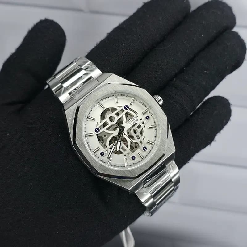 ساعت مچی اتومات عقربه ای مردانه سیتیزن اسپشیال نقره ای سفید مدل 2196G — تصویر ۴