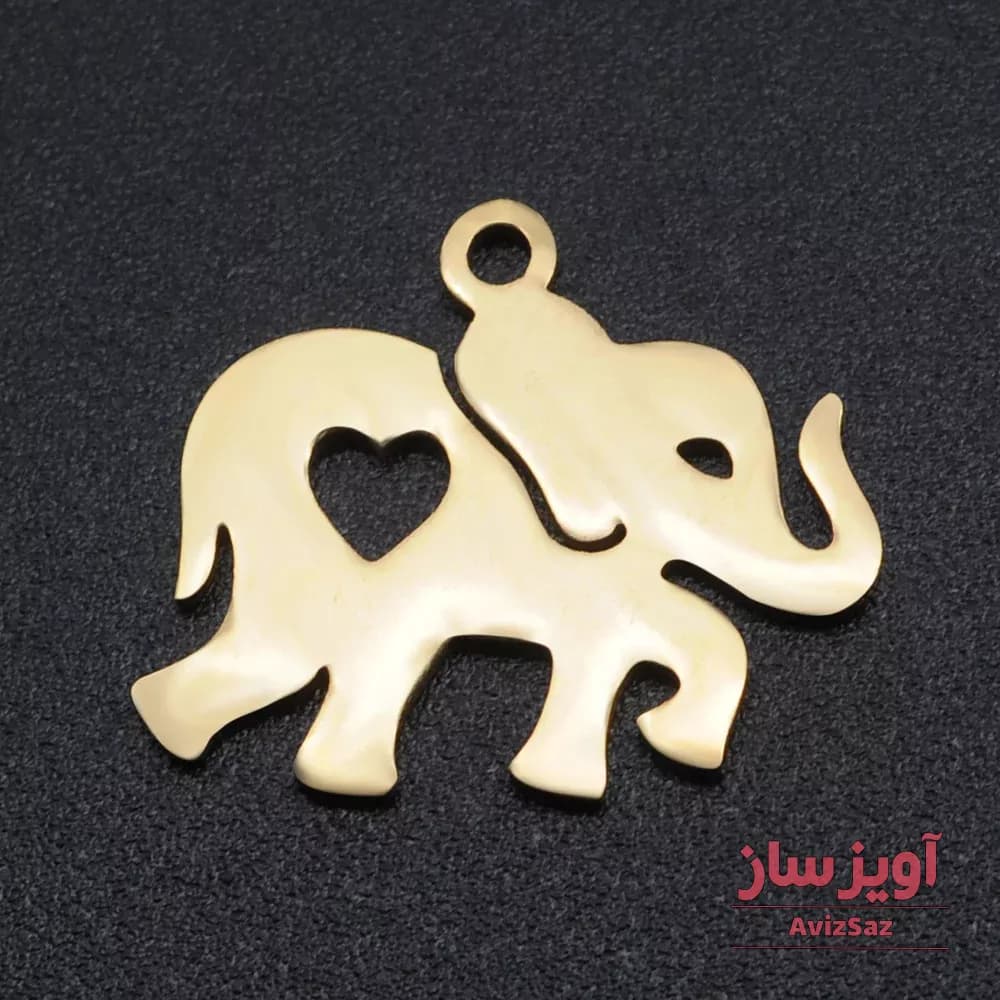 گردنبند فیل با طرح قلب کد 101116