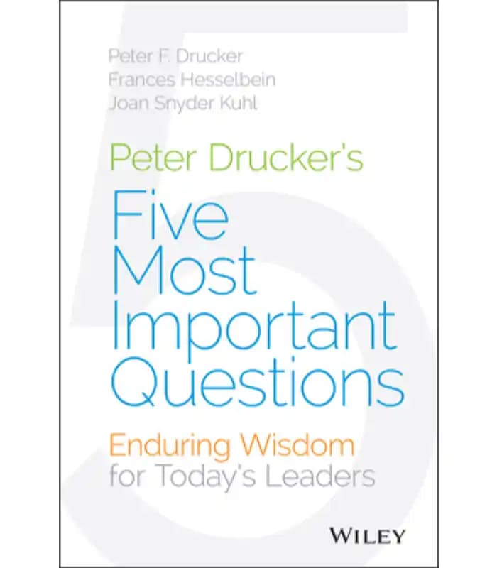 کتاب Peter Drucker’s Five Most Important Questions: Enduring Wisdom for Today’s Leaders (پنج پرسش مهم پیتر دراکر) اثر پیتر اف. دراکر، فرانسیس هسل‌باین و جوآن اسنایدر کول | نسخه انگلیسی PDF