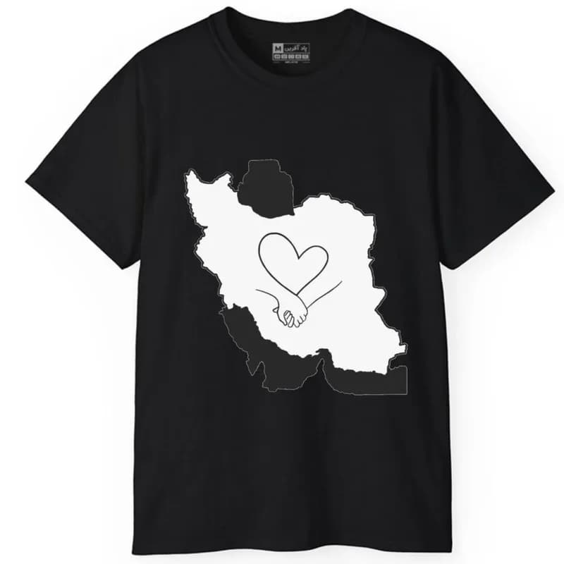 تی شرت آستین کوتاه مردانه طرح نقشه ایران — تصویر ۲
