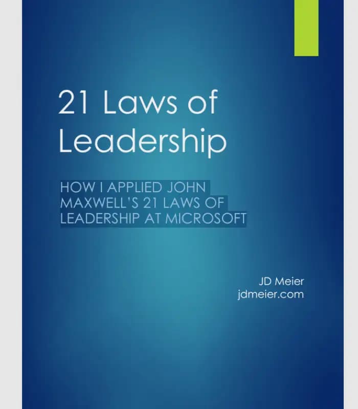 کتاب 21 Laws of Leadership at Microsoft (۲۱ قانون رهبری در مایکروسافت) اثر جی‌دی مایر | نسخه انگلیسی PDF