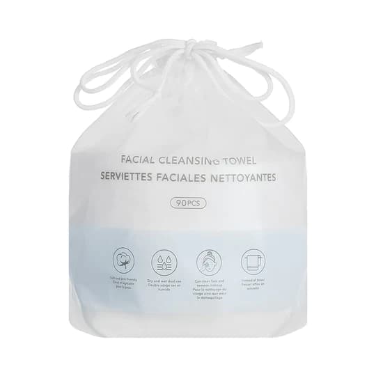 دستمال رولی کتون پاک کننده صورت مینیسو، مدل Miniso Pearl Pattern Roll Facial Cleansing Towel، پنبه ای، 20*20 سانتی متر، 90 عددی