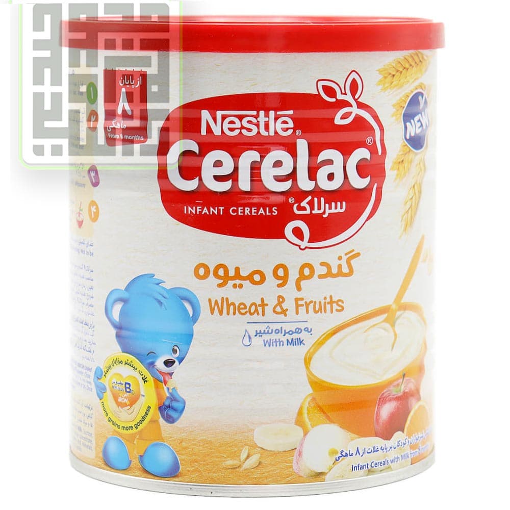 سرلاک گندم و میوه نستله مناسب از 8 ماهگی 400 گرمی