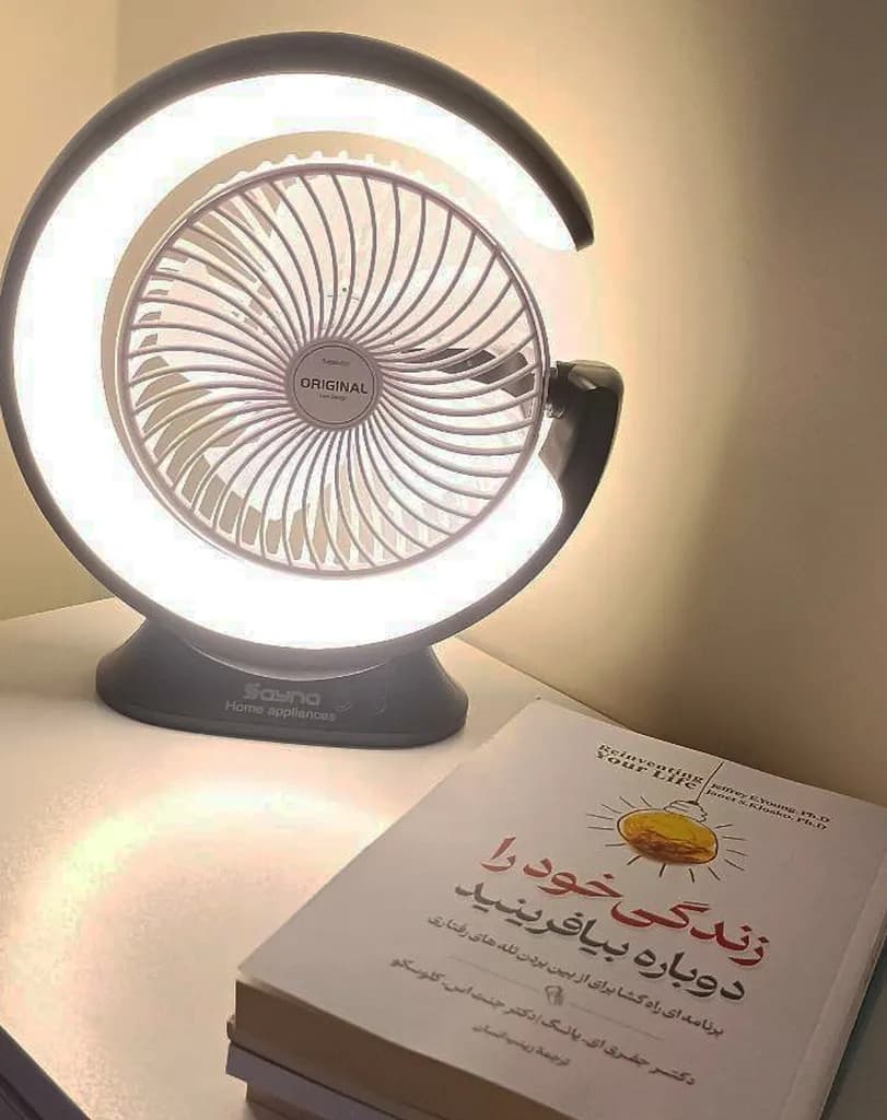 پنکه شارژی ساینا طرح ماه — تصویر ۶