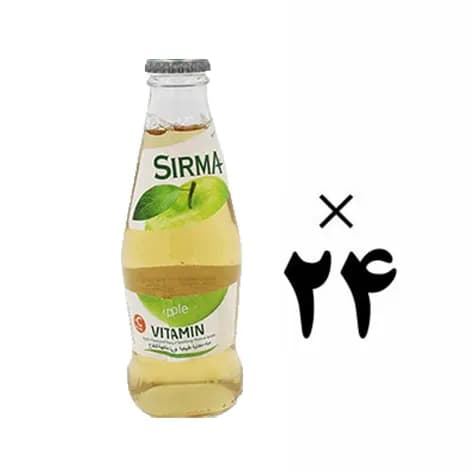 آب معدنی ویتامین دار سیب سیرما 24 عددی Sirma