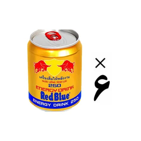 نوشیدنی انرژی زای رد بلو 6 عددی Red Blue