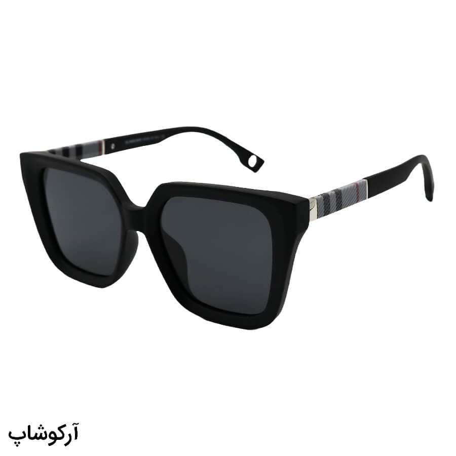 عینک آفتابی پلاریزه با فریم مربعی شکل، قهوه ای رنگ و لنز قهوه ای سایه روشن Burberry مدل P5108 — تصویر ۸