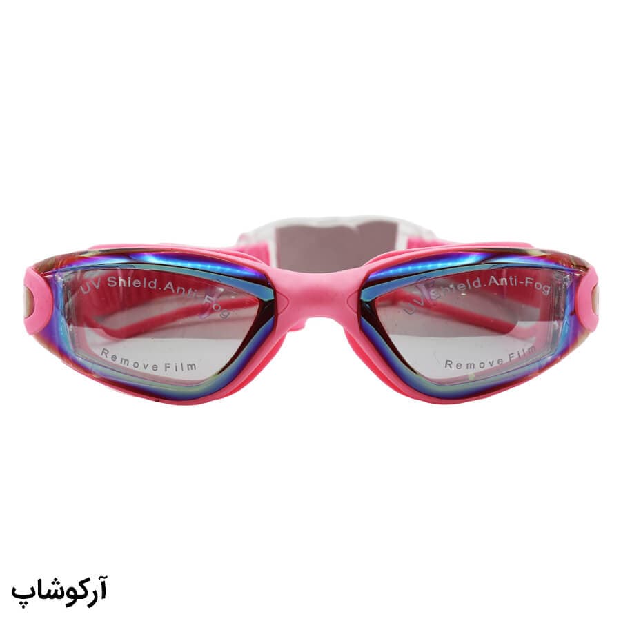 عینک شنا حرفه ای Speedo صورتی رنگ، از جنس سیلیکونی به همراه گوش گیر مدل 39A — تصویر ۳