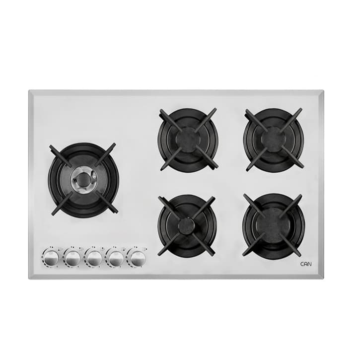 اجاق گاز صفحه ای 512GW سفید کن سفید 5شعله شیشه ای 88×51
