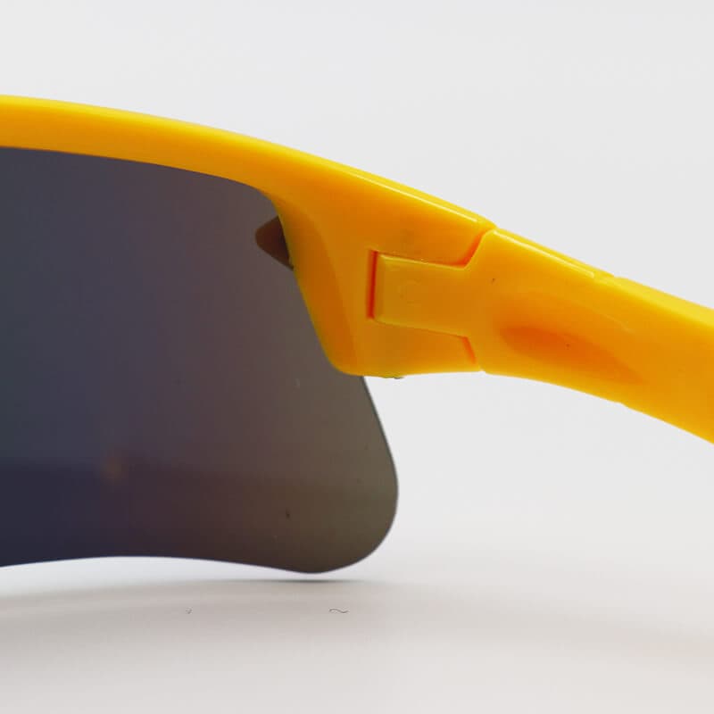عینک ورزشی اوکلی OAKLEY نیم فریم و نارنجی با عدسی آینه ای چند رنگ مدل 9164 — تصویر ۵