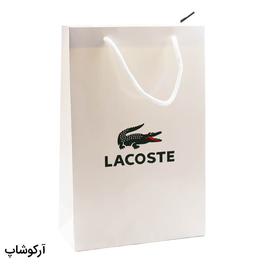 بگ، پاکت و ساک دستی هدیه عینک برند لاگوست (Lacoste) با رنگ سفید مدل 992864