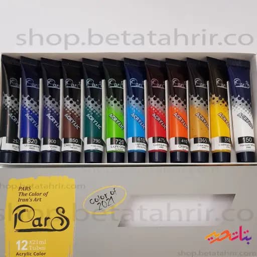 پارس رنگ اکریلیک 12 رنگ