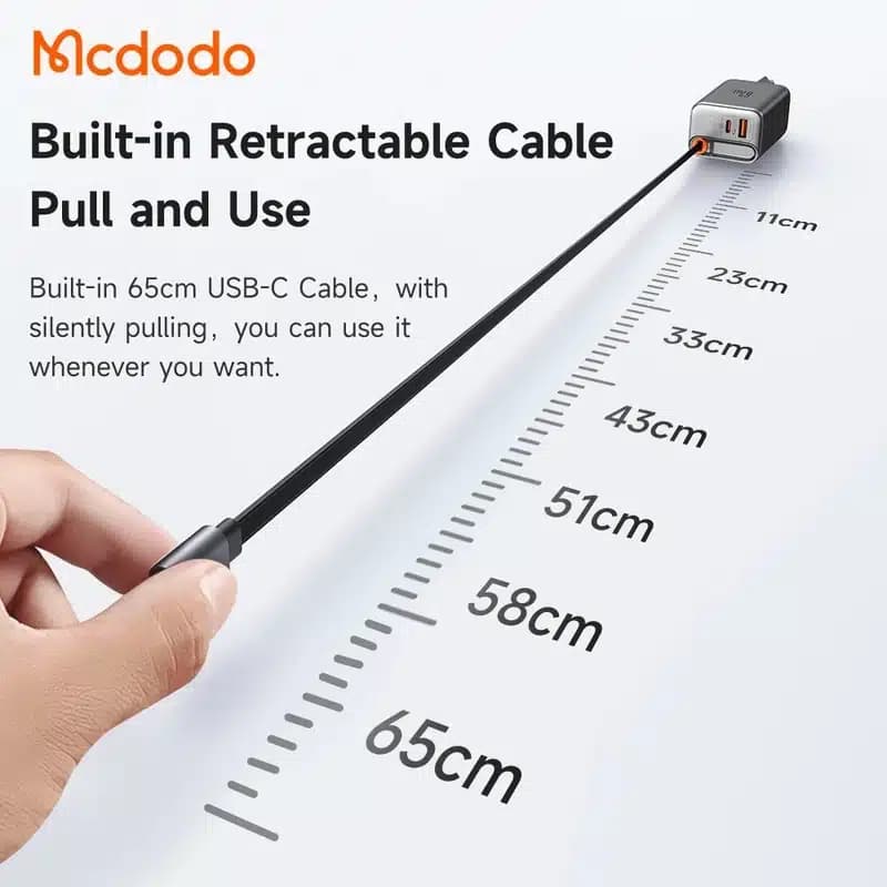 شارژر دیواری مک دودو توان 67 وات با کابل USB-C مدل CH-4100 — تصویر ۵