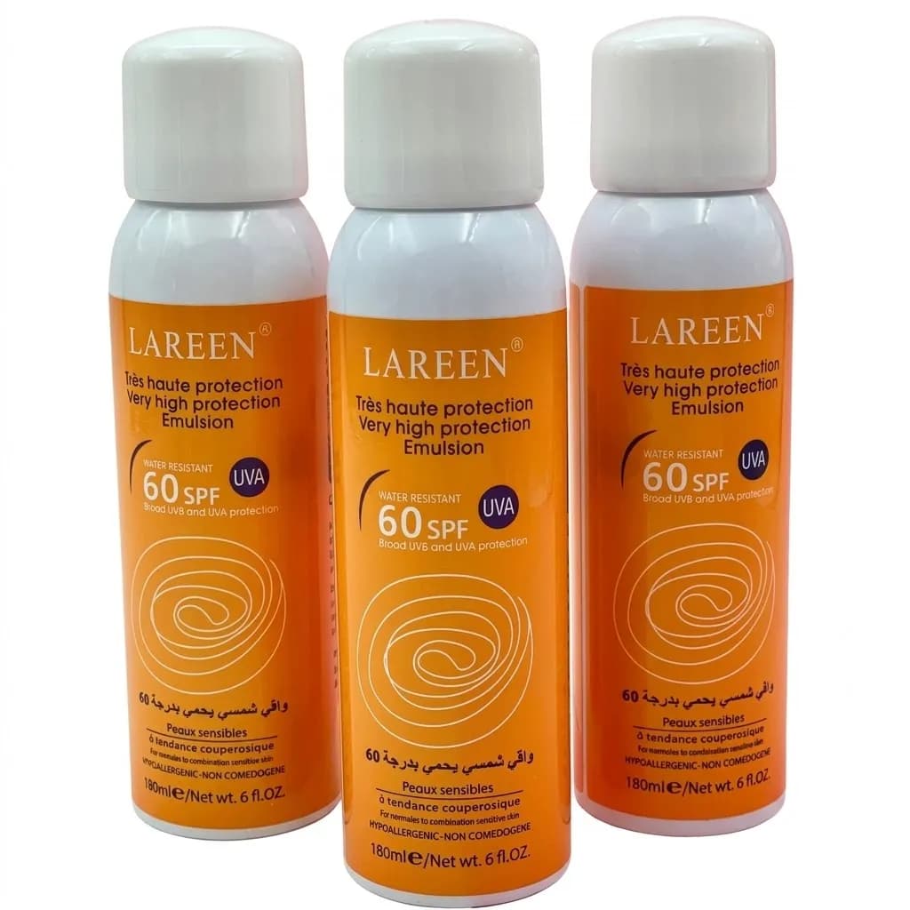 اسپری ضدآفتاب بدون رنگ مناسب برای انوع پوست مدل SPF60 حجم 180ml کد 1932