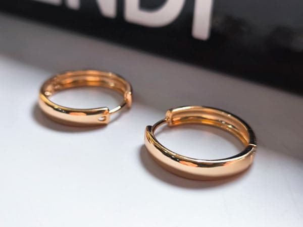گوشواره حلقه ای استیل دخترانه ژوپینگ کد 10514 — تصویر ۳