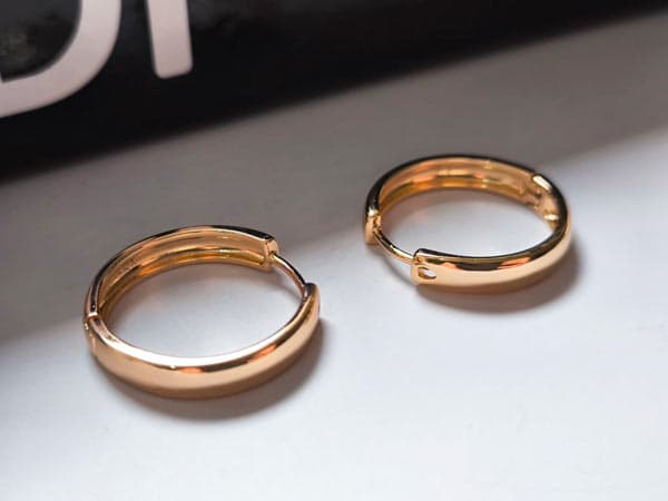 گوشواره حلقه ای استیل دخترانه ژوپینگ کد 10514 — تصویر ۲