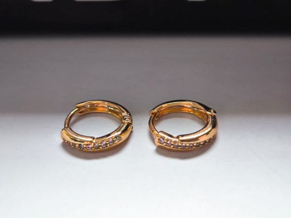 گوشواره ظریف حلقه ای ژوپینگ کد 10506 — تصویر ۴