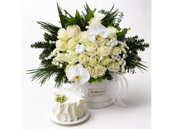 باکس گل و کیک عید مذهبی برای میزبان؛ هدیه‌ای محترمانه برای دیدارهای معنوی — تصویر ۲