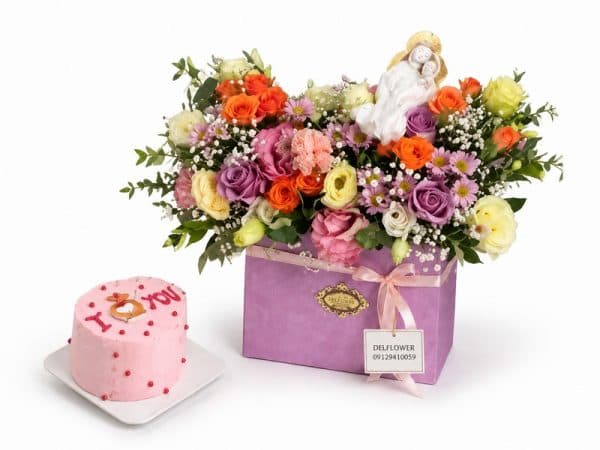 باکس گل و کیک سالگرد عقدکنان؛ هدیه‌ای شیک و عاشقانه برای ثبت یک خاطره ماندگار — تصویر ۲