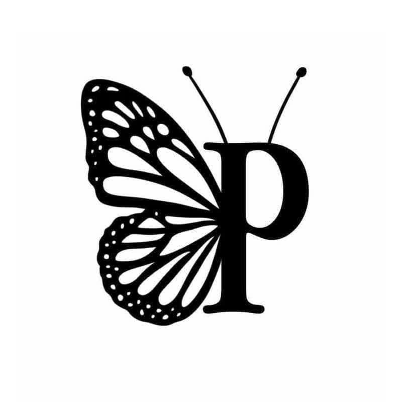برچسب طرح حرف P کد 1039