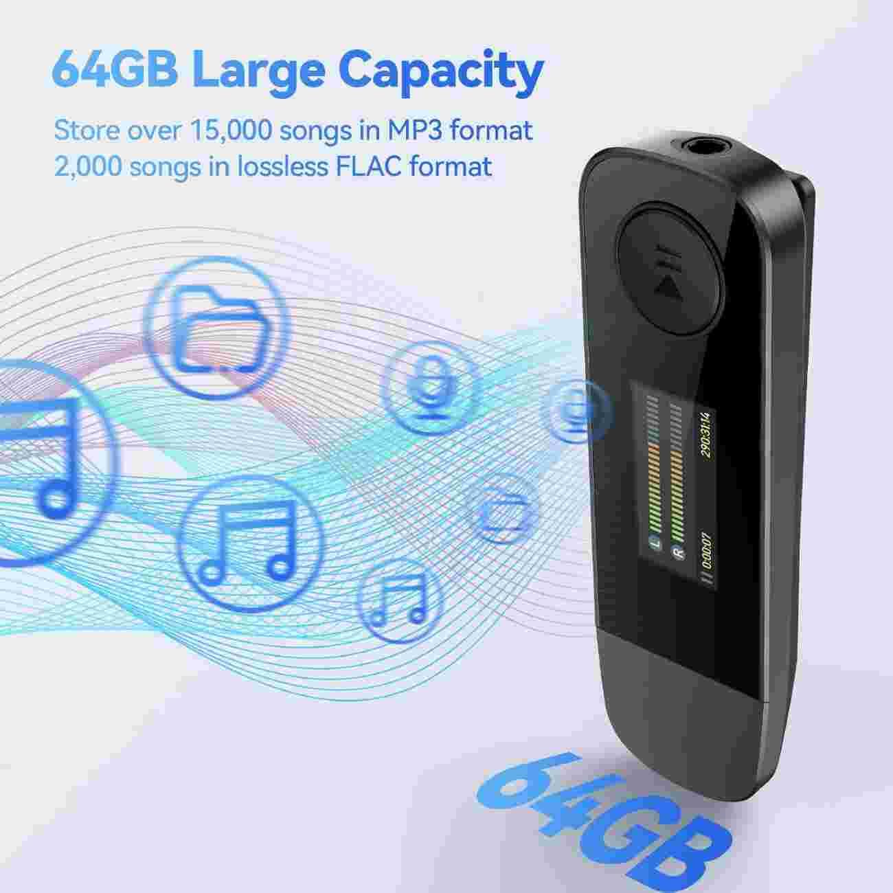 ام پی تری پلیر 64 گیگابایتی AGPTEK مدل U5PL — تصویر ۸