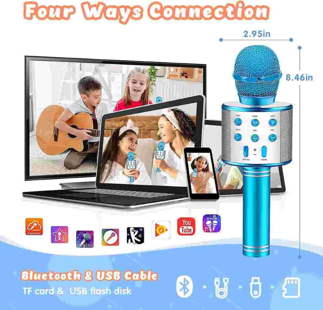 اسپیکر میکروفون handheld ktv ws-858 مدل : MK0003 — تصویر ۴