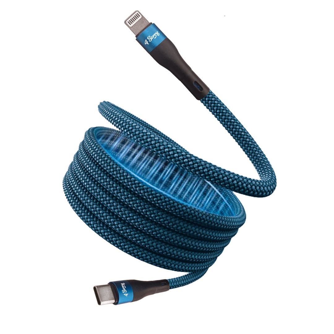 کابل تبدیل USB-C به لایتنینگ فوربری مدل Magnetic KS-CL01-20W طول 1 متر — تصویر ۲
