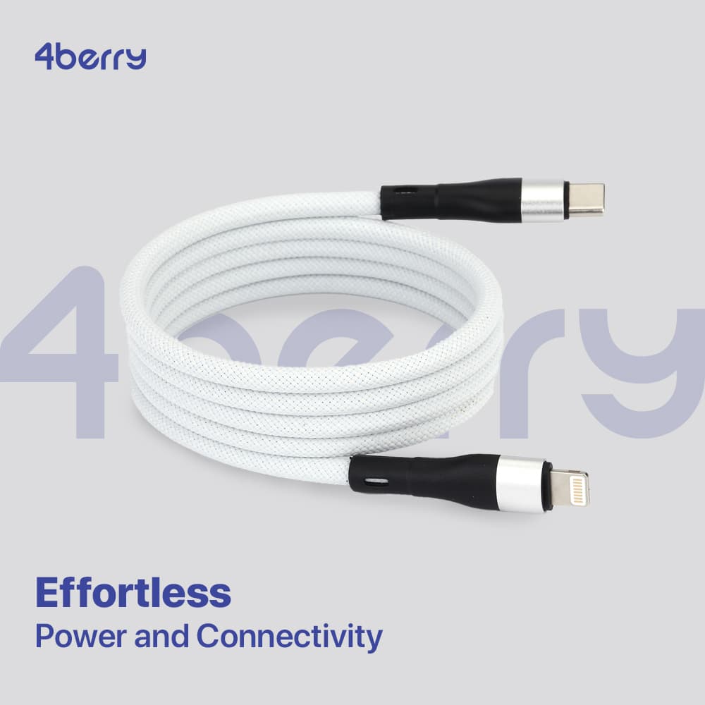 کابل تبدیل USB-C به لایتنینگ فوربری مدل Magnetic KS-CL01-20W طول 1 متر — تصویر ۶