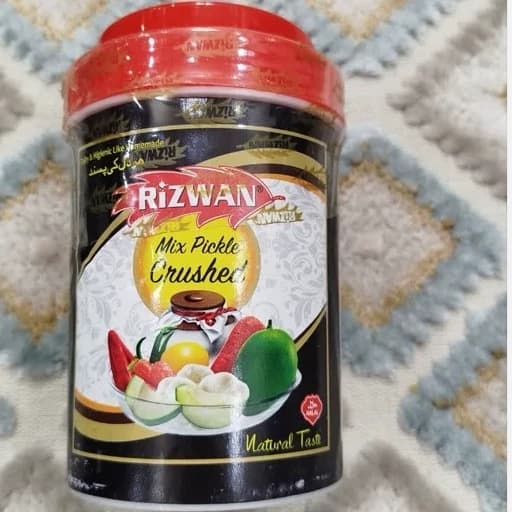 ترشی انبه مخلوط بدون هسته رضوان400گرمی