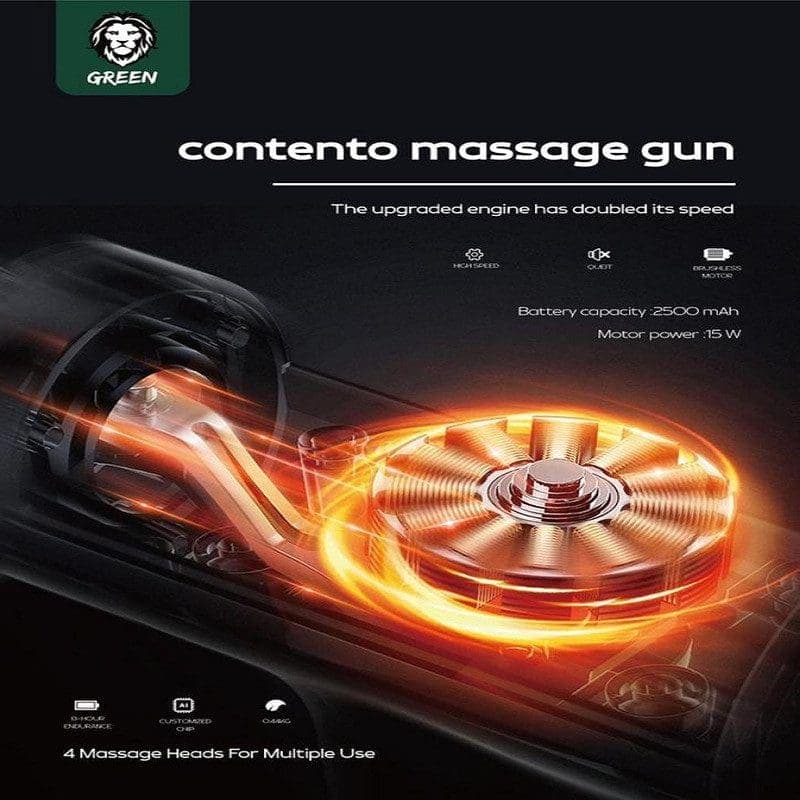ماساژور تفنگی گرین لاین Green Lion contento massage gun — تصویر ۲