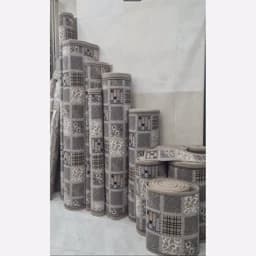 گلیم فرش ماشینی کاشان طرح ژاله نسکافه ای کناره برشی(7*1/20)دارای سایزبندی (پس کرایه) — تصویر ۲