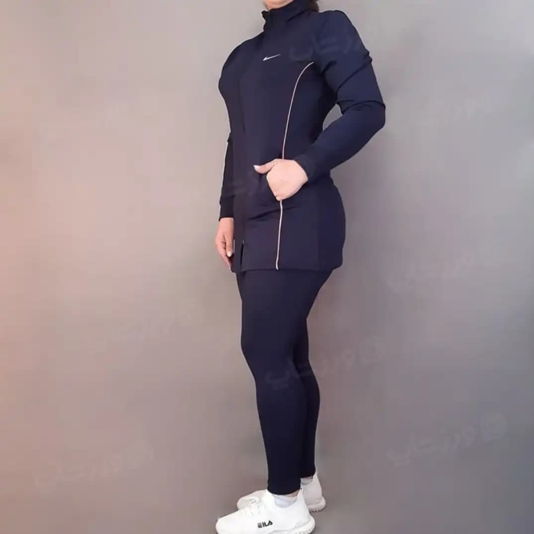 مانتو شلوار ورزشی زنانه جنس غواصی — تصویر ۲