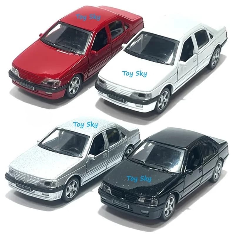 اسباب بازی - ماکت ماشین - پژو 405 - Peugeot 405 - فلزی - عقبکش - دربهای جلو بازشو — تصویر ۳
