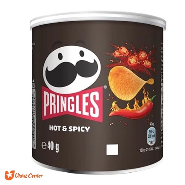 چیپس پرینگلز با طعم تند و آتشی مدل Hot Spicy وزن 40 گرم