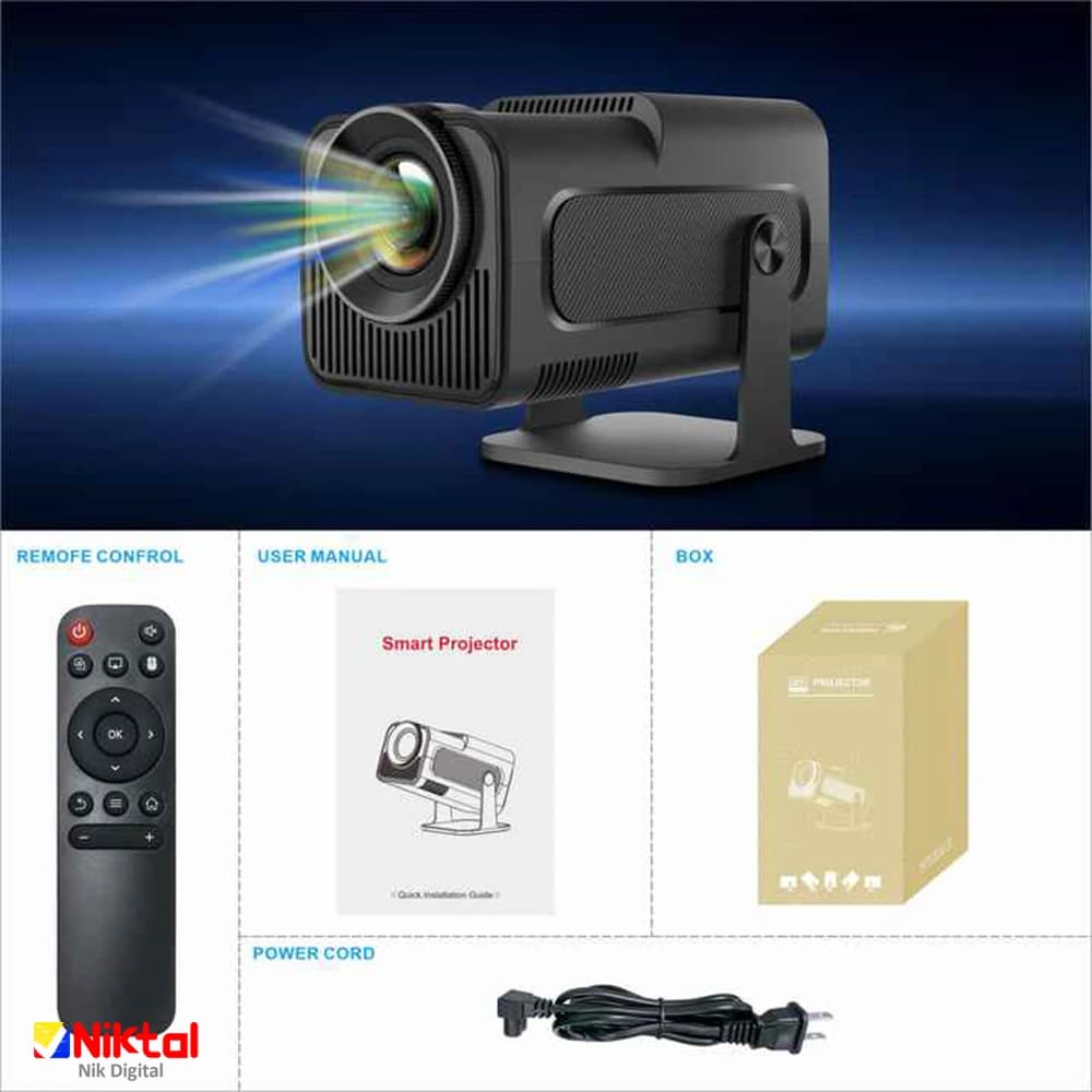 ویدئو پروژکتور هوشمند مدل HY320 | سیستم عامل اندروید با کیفیت تصویر Full HD — تصویر ۶