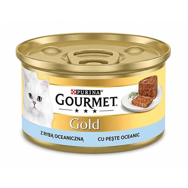 کنسرو گربه مدل پته با طعم ماهی 85 گرمی گورمت (gourmet)
