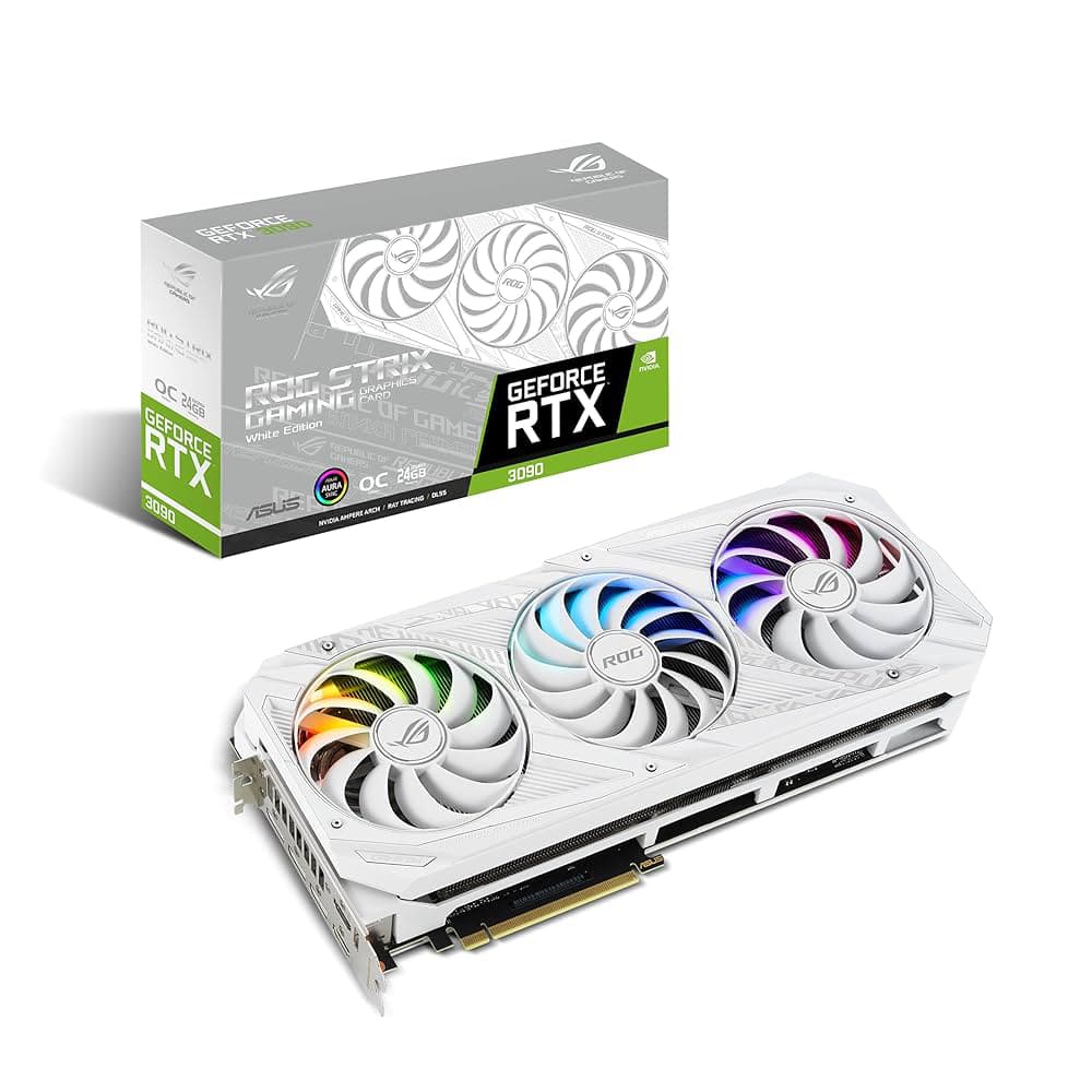 کارت گرافیک ایسوس ROG STRIX RTX 3090 OC 24GB WHITE کارکرده