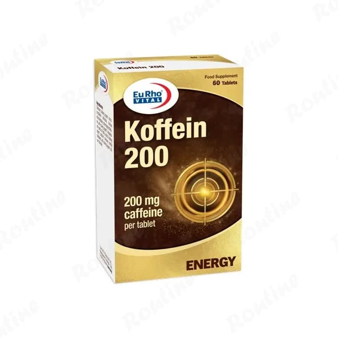 قرص کافئین یوروویتال 200 میلی‌گرم 60 عدد